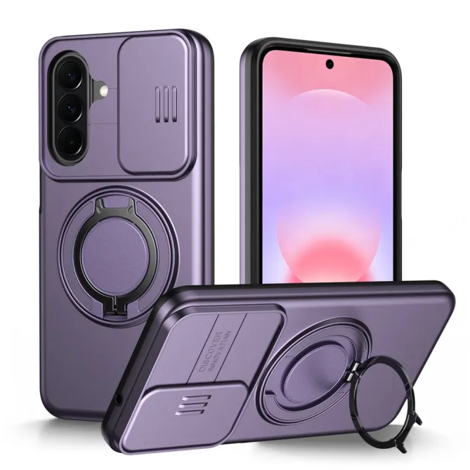 Coque Samsung Galaxy A27 Magnétique Anneau et Volet Caméra Finition Mate