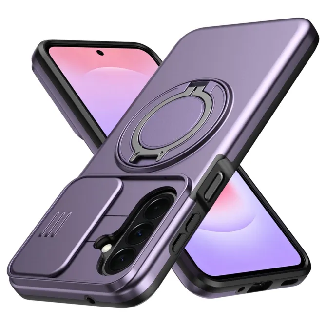 Coque Samsung Galaxy A27 Magnétique Anneau et Volet Caméra Finition Mate