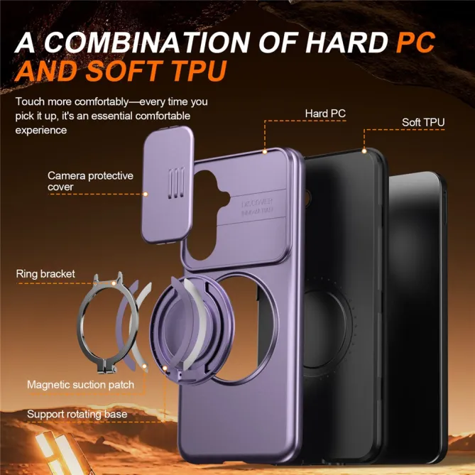Coque Samsung Galaxy A27 Magnétique Anneau et Volet Caméra Finition Mate