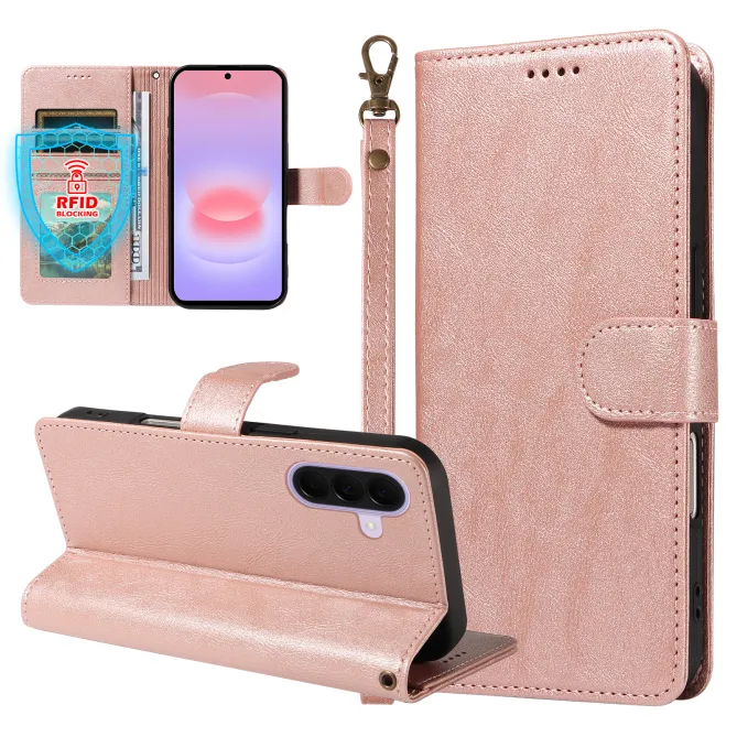 Housse Samsung Galaxy A27 RFID et Dragonne