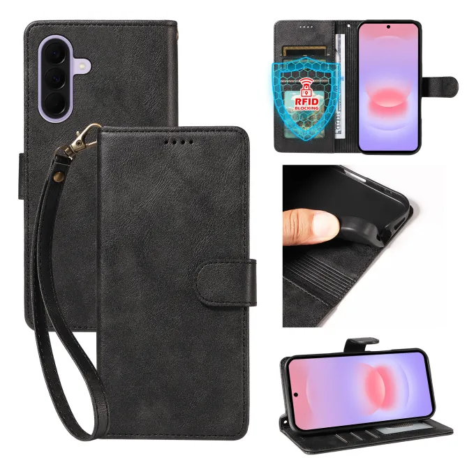 Housse Samsung Galaxy A27 RFID et Dragonne