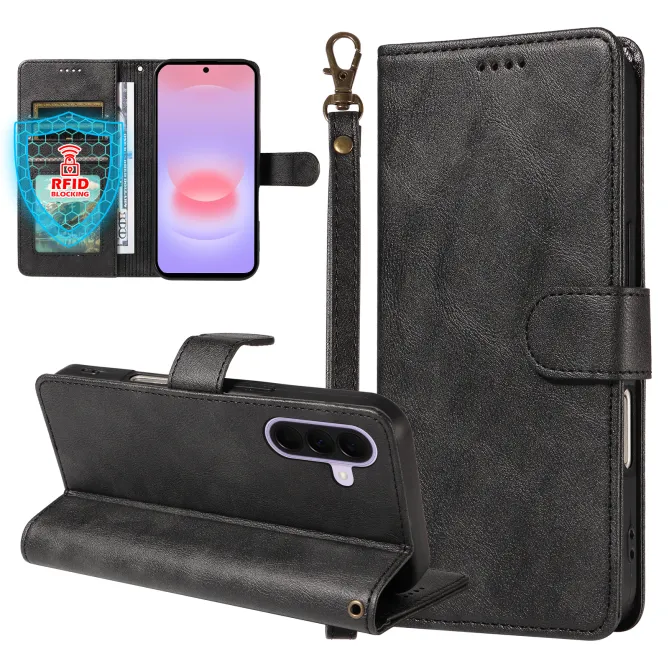 Housse Samsung Galaxy A27 RFID et Dragonne