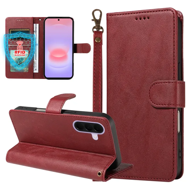 Housse Samsung Galaxy A27 RFID et Dragonne