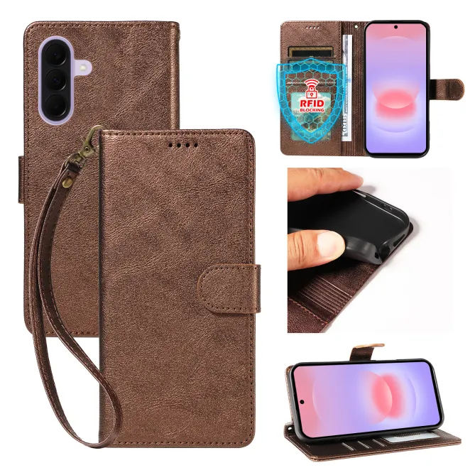 Housse Samsung Galaxy A27 RFID et Dragonne
