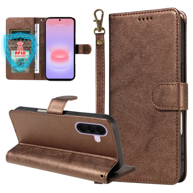 Housse Samsung Galaxy A27 RFID et Dragonne