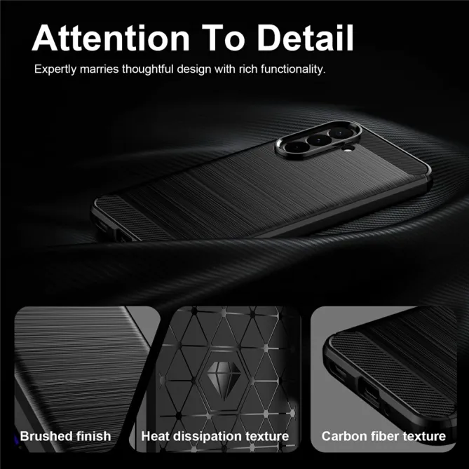 Coque Samsung Galaxy A27 Effet Brossé Carbone