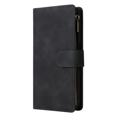 Housse Samsung Galaxy A27 Portefeuille Zippé Multi-Cartes avec Dragonne