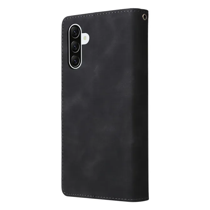 Housse Samsung Galaxy A27 Portefeuille Zippé Multi-Cartes avec Dragonne