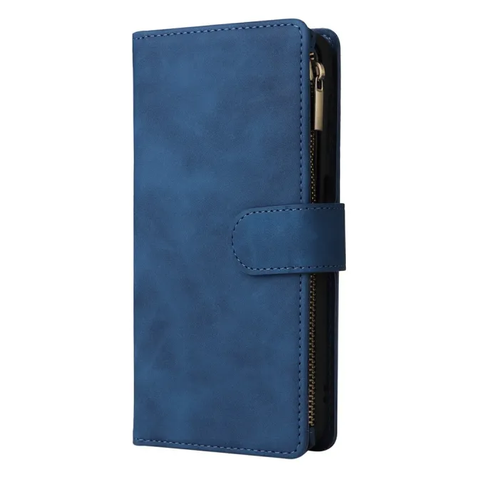 Housse Samsung Galaxy A27 Portefeuille Zippé Multi-Cartes avec Dragonne