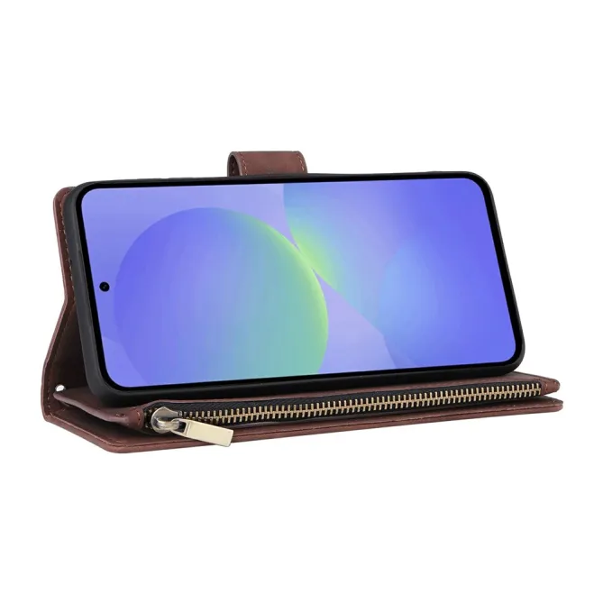 Housse Samsung Galaxy A27 Portefeuille Zippé Multi-Cartes avec Dragonne