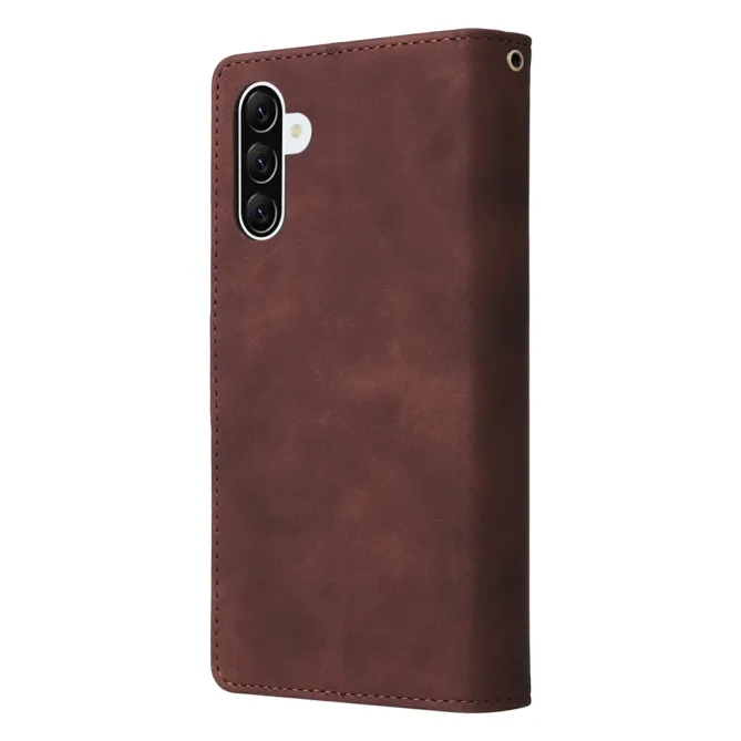 Housse Samsung Galaxy A27 Portefeuille Zippé Multi-Cartes avec Dragonne