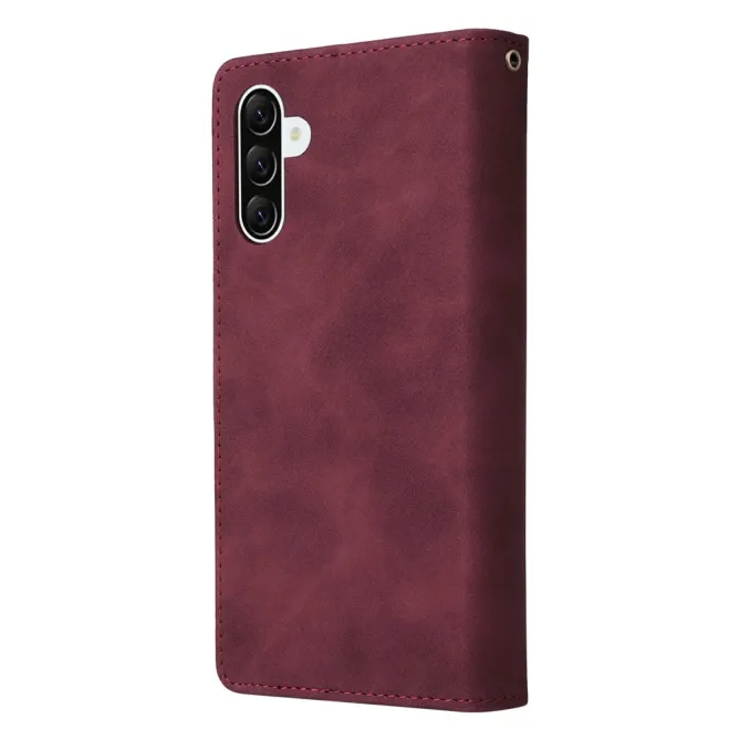 Housse Samsung Galaxy A27 Portefeuille Zippé Multi-Cartes avec Dragonne