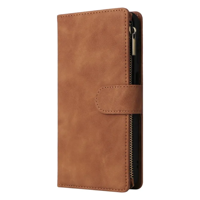Housse Samsung Galaxy A27 Portefeuille Zippé Multi-Cartes avec Dragonne