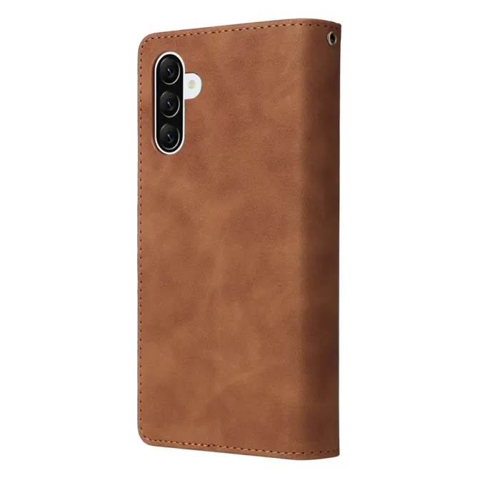 Housse Samsung Galaxy A27 Portefeuille Zippé Multi-Cartes avec Dragonne