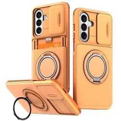 Coque Samsung Galaxy A27 Cache Caméra Anneau et Rangement Cartes