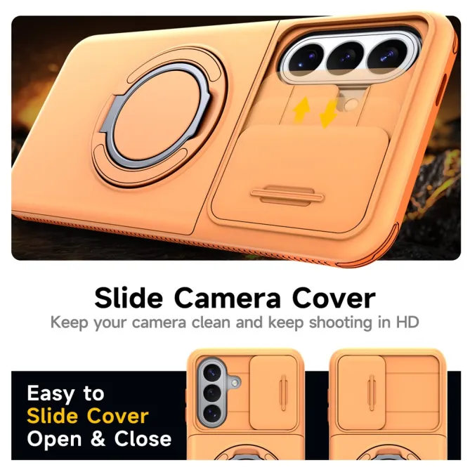 Coque Samsung Galaxy A27 Cache Caméra Anneau et Rangement Cartes