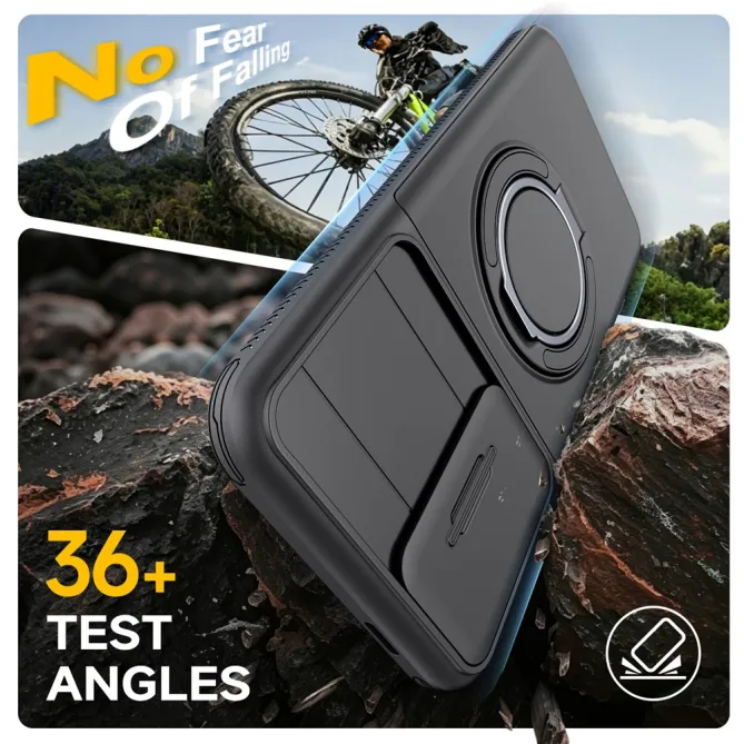 Coque Samsung Galaxy A27 Cache Caméra Anneau et Rangement Cartes