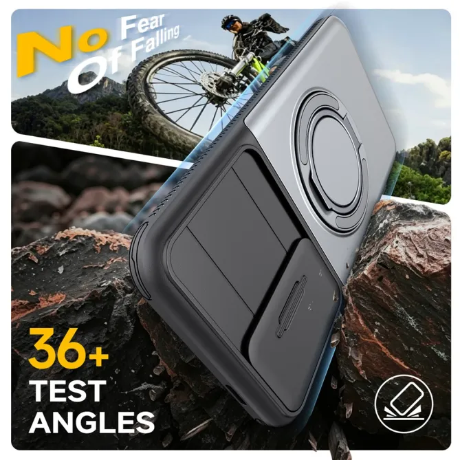 Coque Samsung Galaxy A27 Cache Caméra Anneau et Rangement Cartes