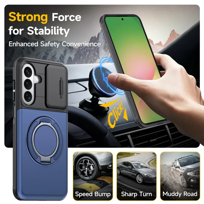 Coque Samsung Galaxy A27 Cache Caméra Anneau et Rangement Cartes