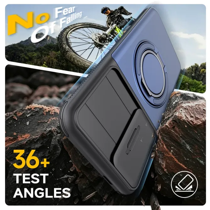 Coque Samsung Galaxy A27 Cache Caméra Anneau et Rangement Cartes
