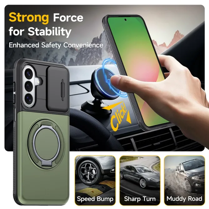 Coque Samsung Galaxy A27 Cache Caméra Anneau et Rangement Cartes