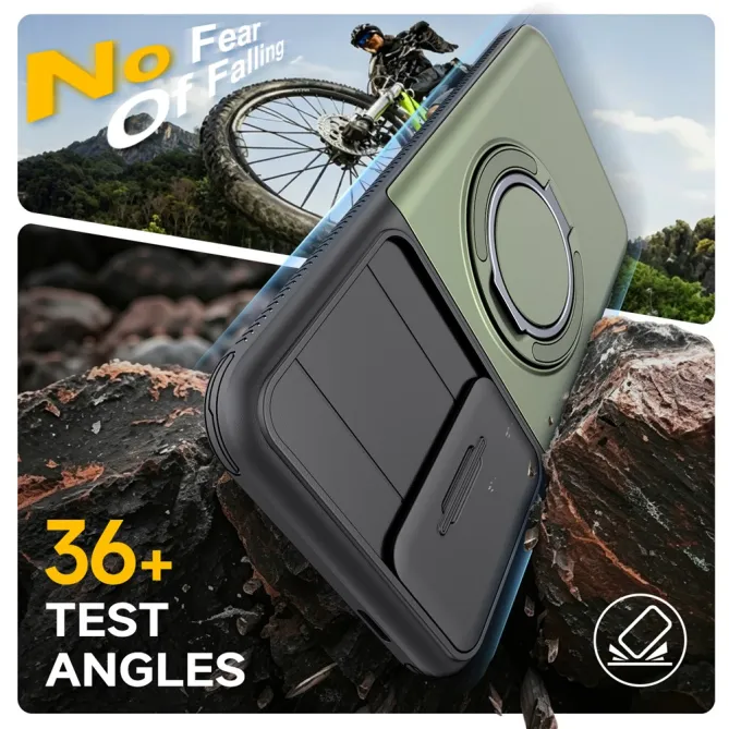 Coque Samsung Galaxy A27 Cache Caméra Anneau et Rangement Cartes