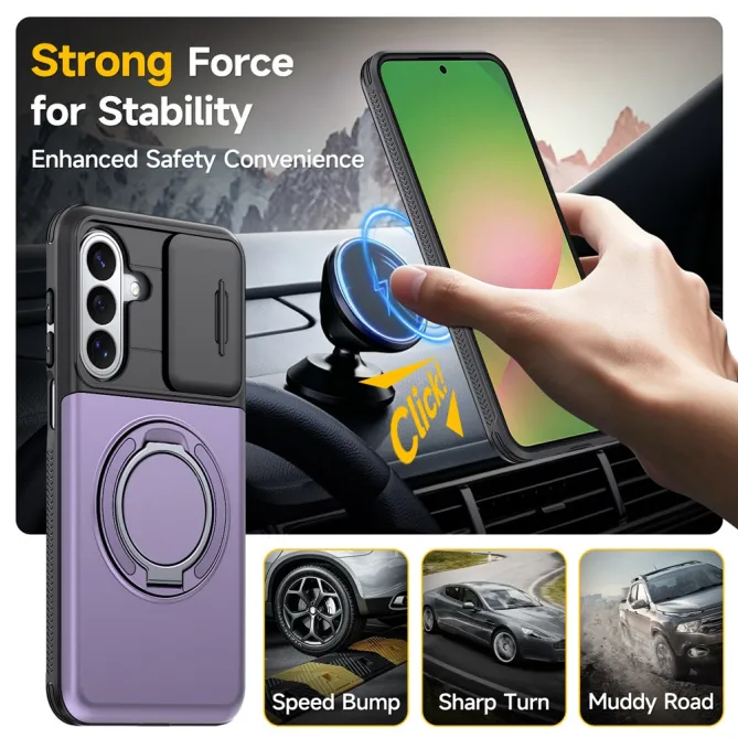 Coque Samsung Galaxy A27 Cache Caméra Anneau et Rangement Cartes