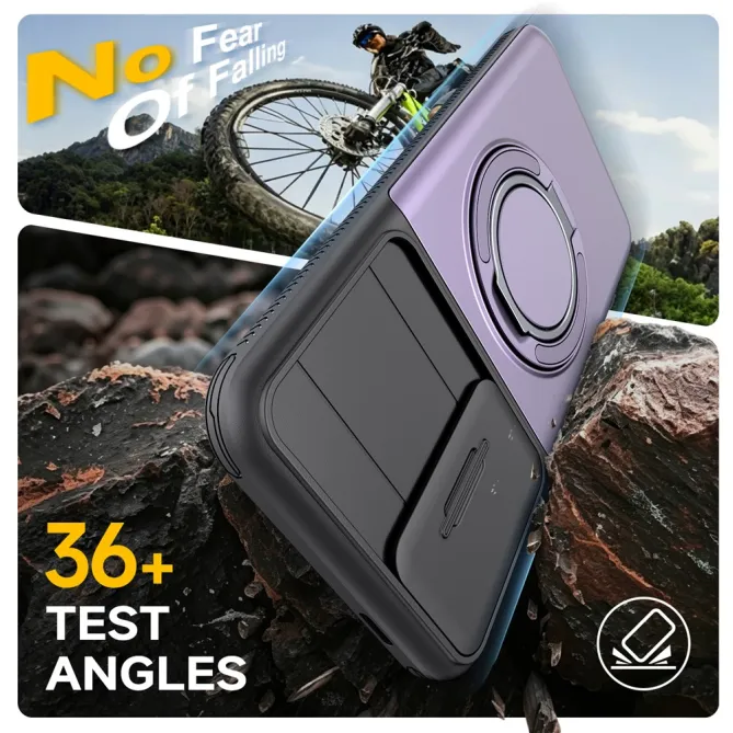 Coque Samsung Galaxy A27 Cache Caméra Anneau et Rangement Cartes