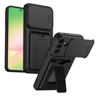 Coque Samsung Galaxy A27 Cache Caméra Béquille et Porte-Cartes