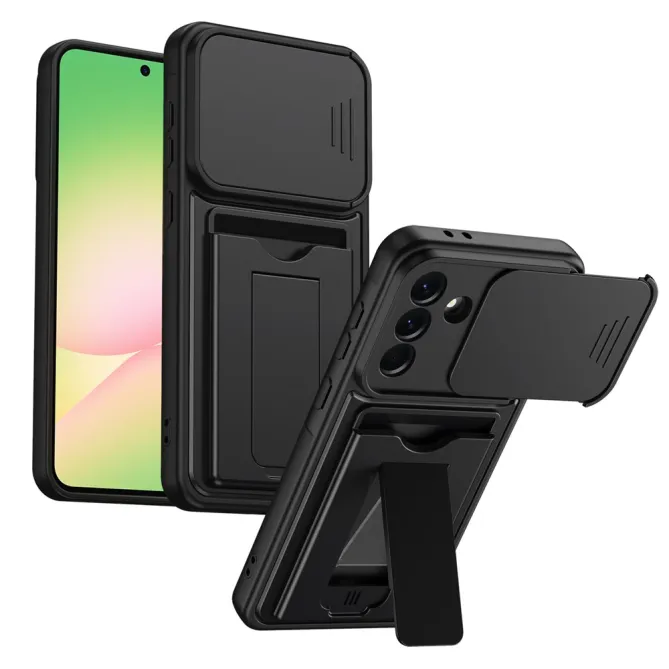 Coque Samsung Galaxy A27 Cache Caméra Béquille et Porte-Cartes