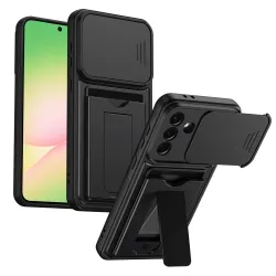 Coque Samsung Galaxy A27 Cache Caméra Béquille et Porte-Cartes