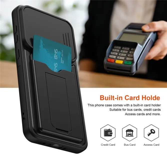 Coque Samsung Galaxy A27 Cache Caméra Béquille et Porte-Cartes
