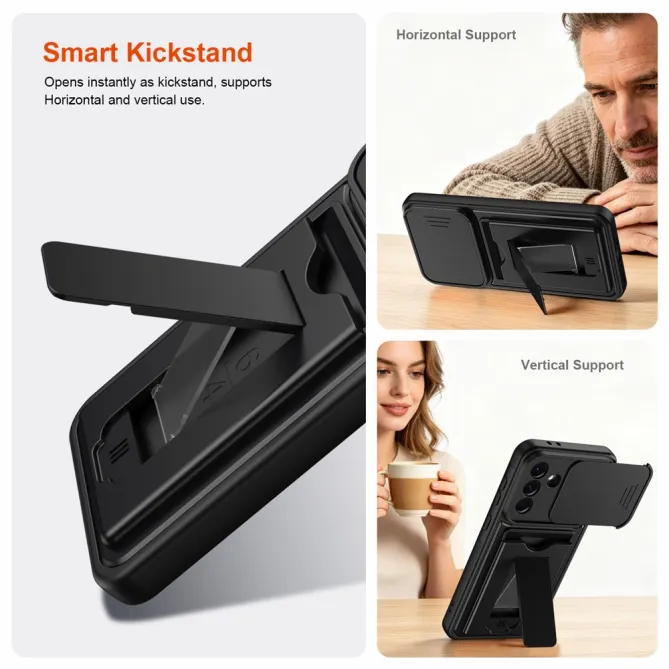 Coque Samsung Galaxy A27 Cache Caméra Béquille et Porte-Cartes