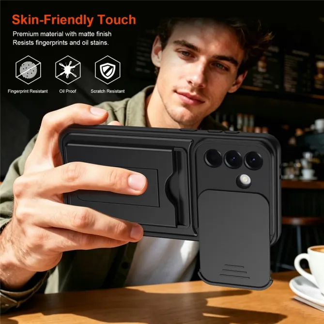 Coque Samsung Galaxy A27 Cache Caméra Béquille et Porte-Cartes