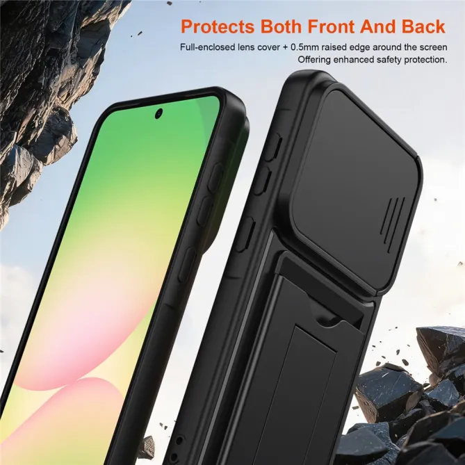 Coque Samsung Galaxy A27 Cache Caméra Béquille et Porte-Cartes