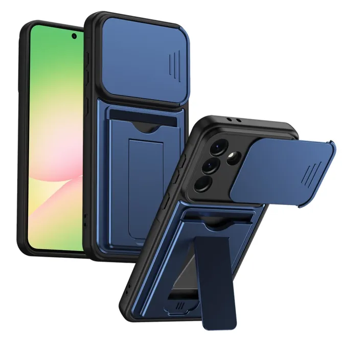 Coque Samsung Galaxy A27 Cache Caméra Béquille et Porte-Cartes