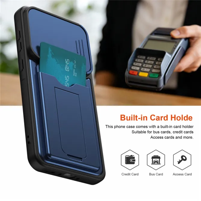 Coque Samsung Galaxy A27 Cache Caméra Béquille et Porte-Cartes