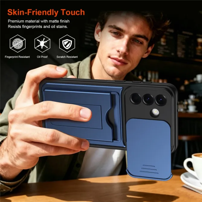 Coque Samsung Galaxy A27 Cache Caméra Béquille et Porte-Cartes