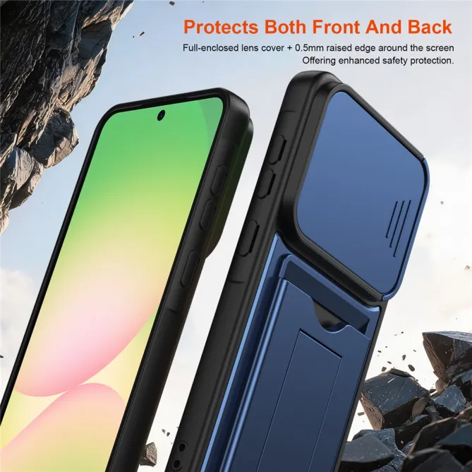 Coque Samsung Galaxy A27 Cache Caméra Béquille et Porte-Cartes