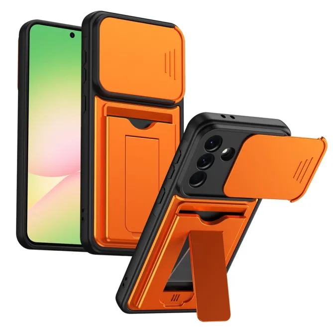 Coque Samsung Galaxy A27 Cache Caméra Béquille et Porte-Cartes