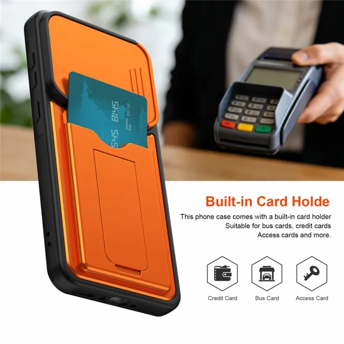 Coque Samsung Galaxy A27 Cache Caméra Béquille et Porte-Cartes