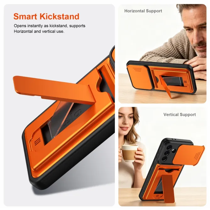 Coque Samsung Galaxy A27 Cache Caméra Béquille et Porte-Cartes