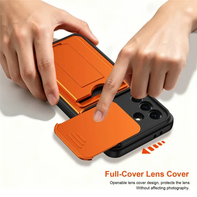 Coque Samsung Galaxy A27 Cache Caméra Béquille et Porte-Cartes