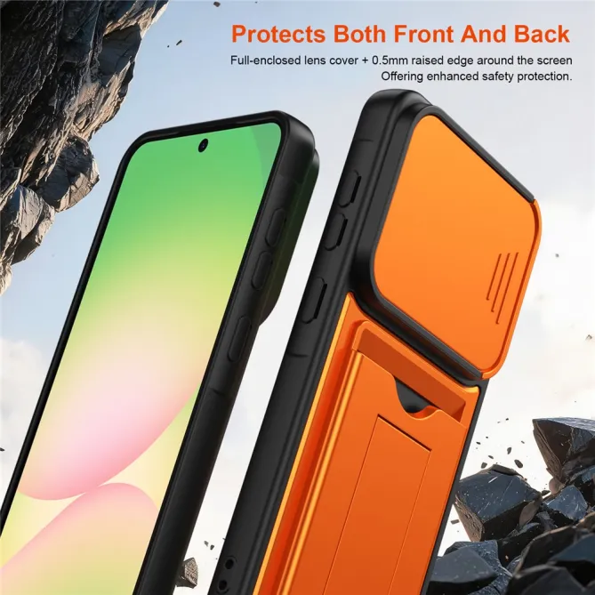 Coque Samsung Galaxy A27 Cache Caméra Béquille et Porte-Cartes