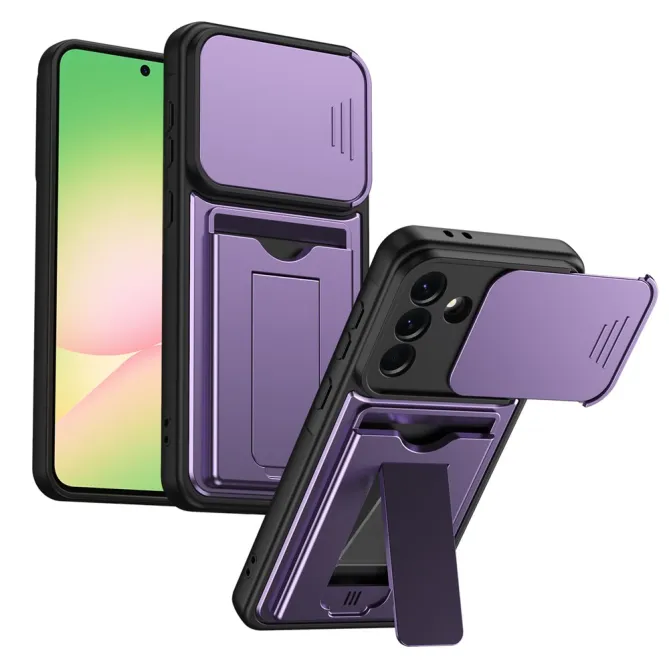 Coque Samsung Galaxy A27 Cache Caméra Béquille et Porte-Cartes
