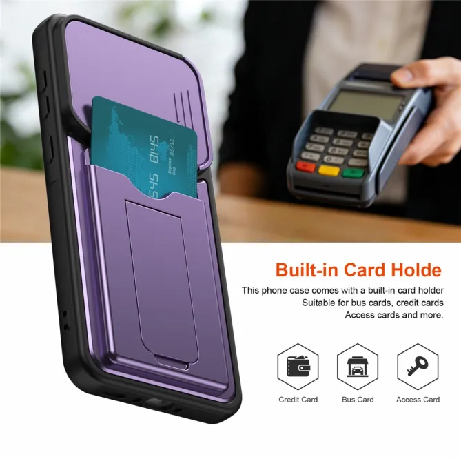 Coque Samsung Galaxy A27 Cache Caméra Béquille et Porte-Cartes