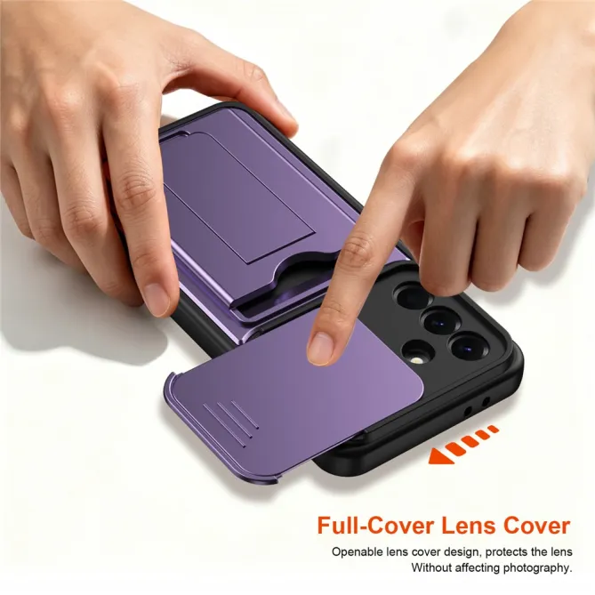 Coque Samsung Galaxy A27 Cache Caméra Béquille et Porte-Cartes