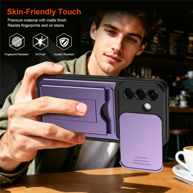Coque Samsung Galaxy A27 Cache Caméra Béquille et Porte-Cartes