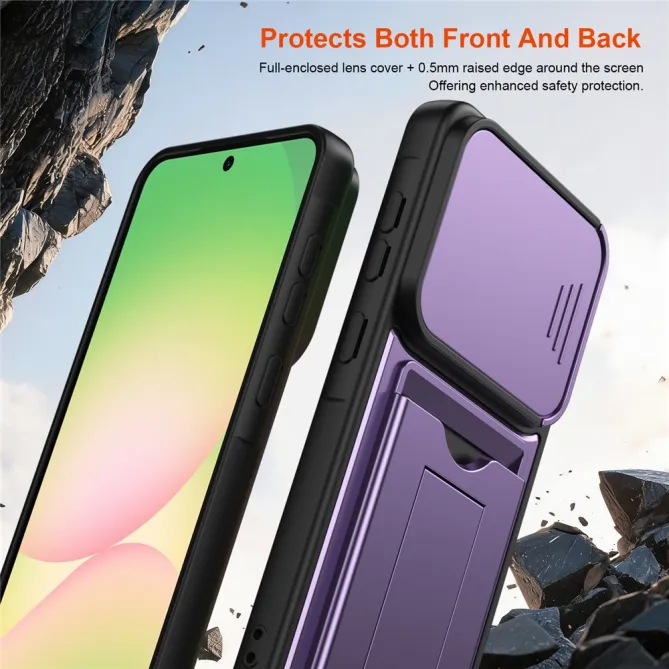 Coque Samsung Galaxy A27 Cache Caméra Béquille et Porte-Cartes