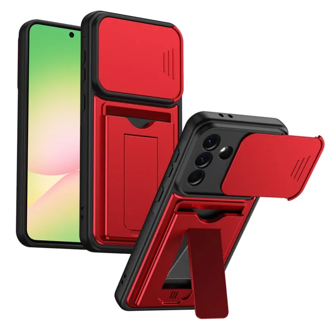 Coque Samsung Galaxy A27 Cache Caméra Béquille et Porte-Cartes